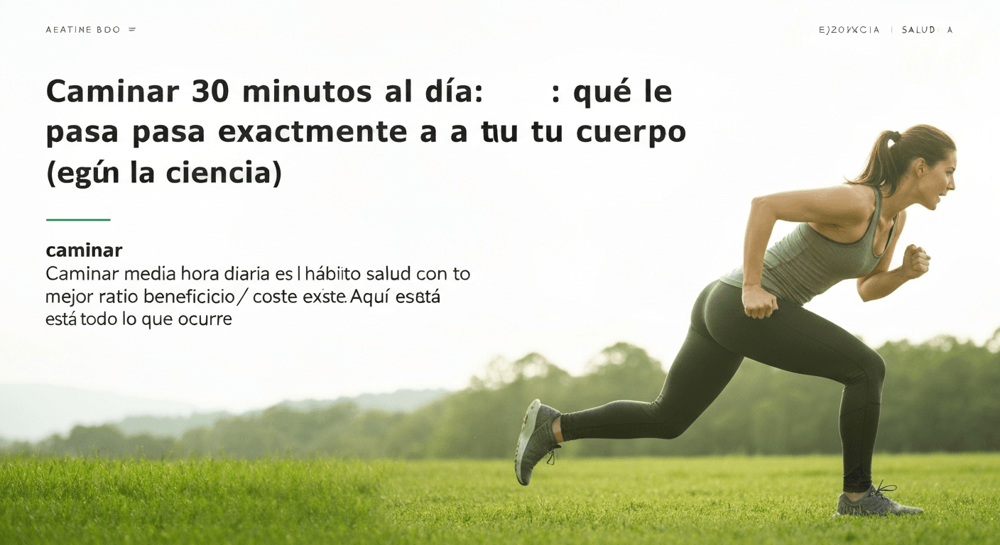 Caminar 30 minutos al día: qué le pasa exactamente a tu cuerpo (según la ciencia)