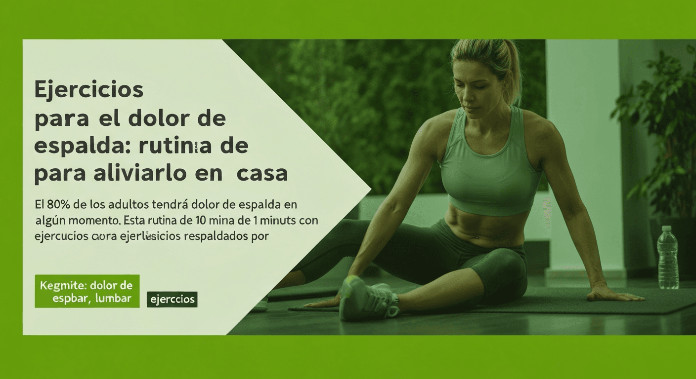 Ejercicios para el dolor de espalda: rutina de 10 minutos para aliviarlo en casa