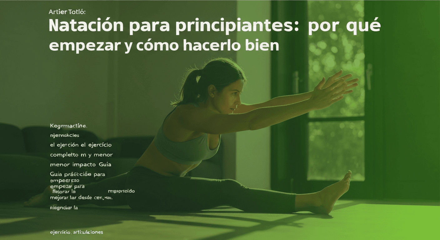 Natación para principiantes: por qué empezar y cómo hacerlo bien