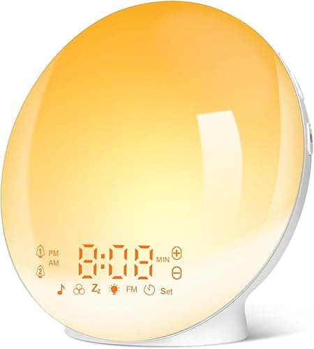 Reloj despertador infantil con luz amanecer — sin pantalla backlit