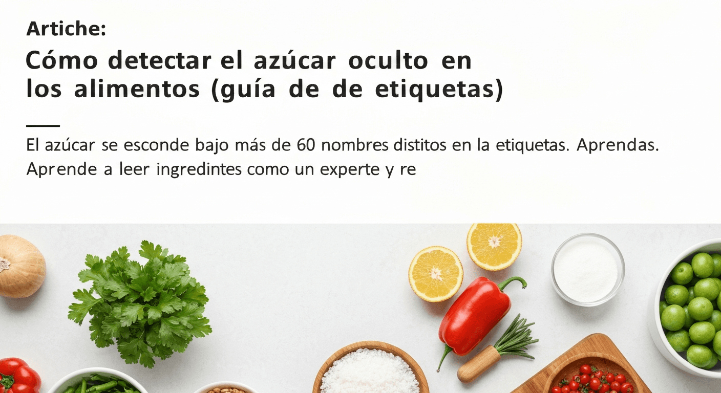 Cómo detectar el azúcar oculto en los alimentos (guía de etiquetas)