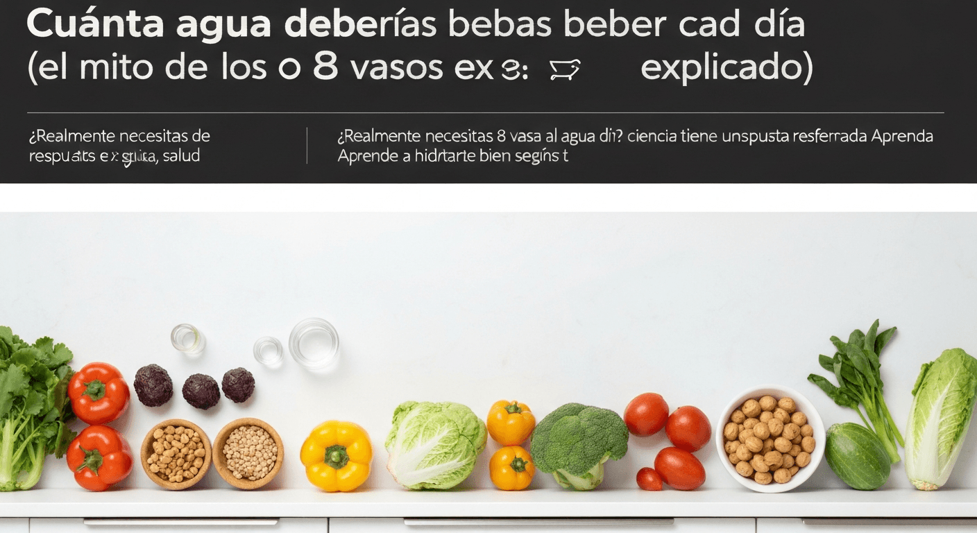 Cuánta agua deberías beber cada día (el mito de los 8 vasos explicado)