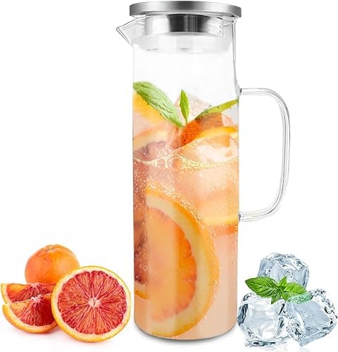 Jarra con infusor para agua fría 1,3L — Cristal borosilicato
