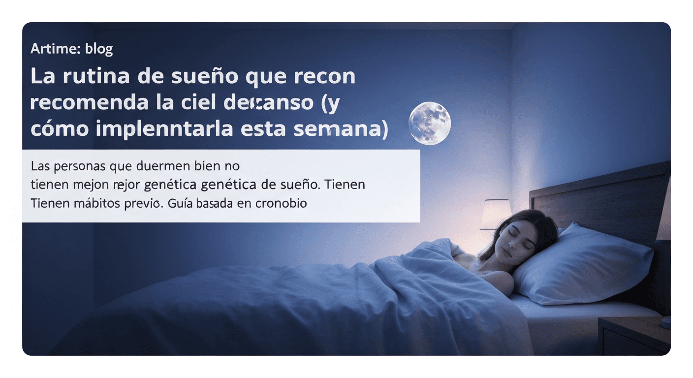 La rutina de sueño que recomienda la ciencia del descanso (y cómo implementarla esta semana)