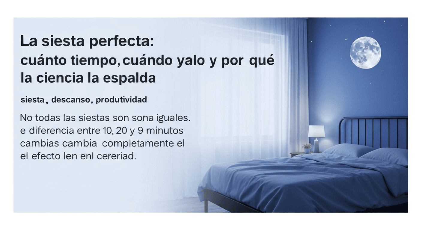 La siesta perfecta: cuánto tiempo, cuándo y por qué la ciencia la respalda