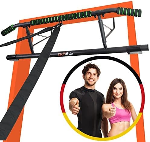 Barra de Dominadas de Puerta Pullup & Dip — Sin tornillos