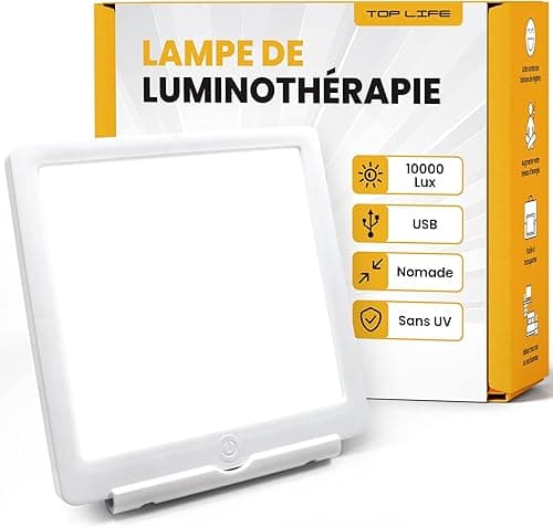 Lámpara de terapia lumínica 10.000 lux — simulador de luz solar