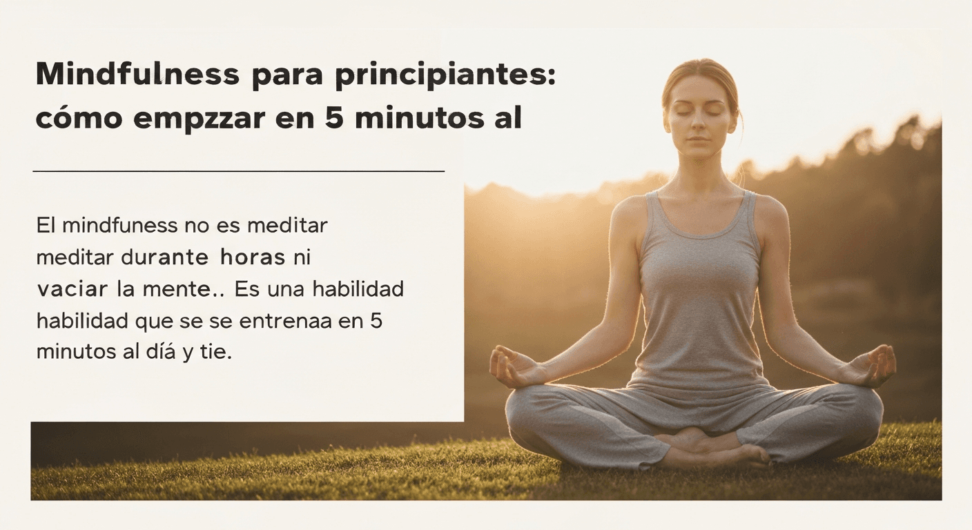 Mindfulness para principiantes: cómo empezar en 5 minutos al día
