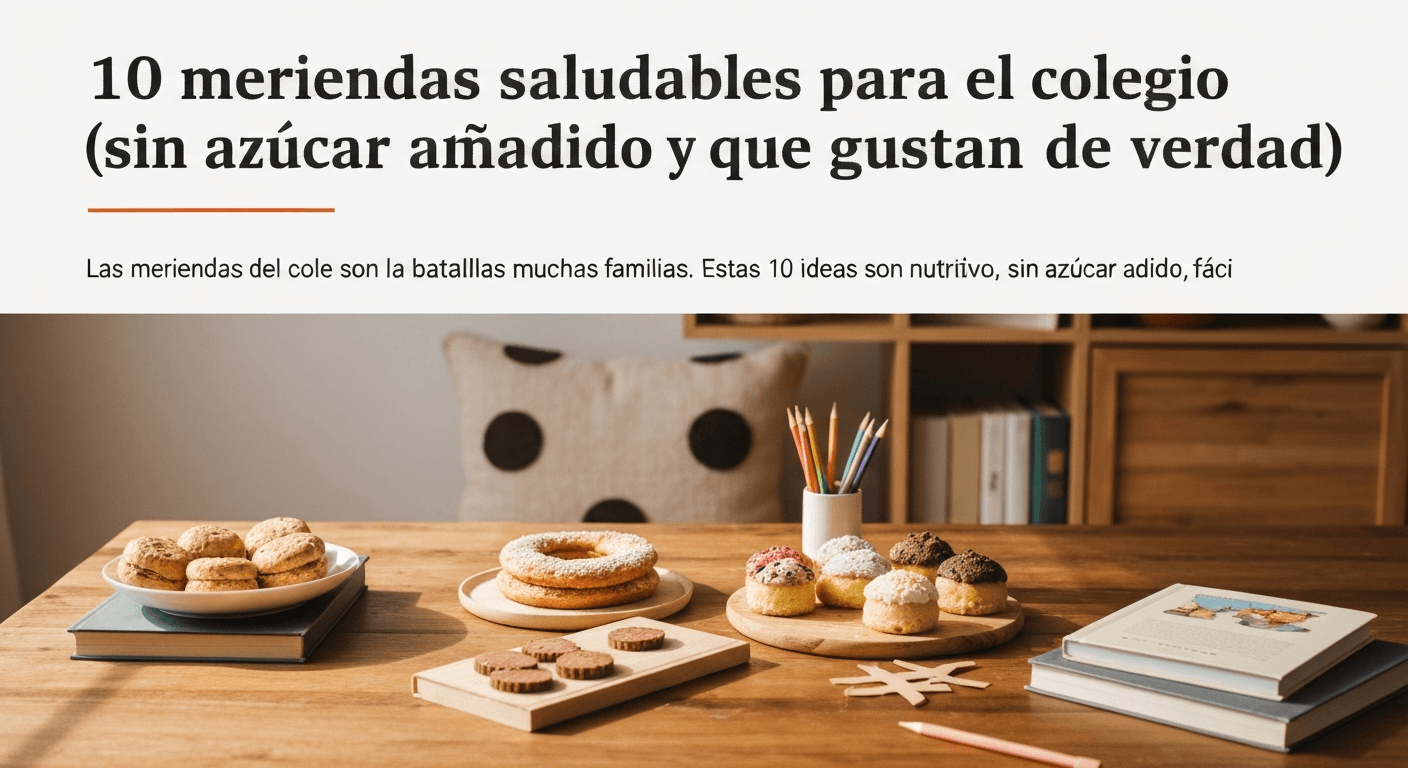10 meriendas saludables para el colegio (sin azúcar añadido y que gustan de verdad)