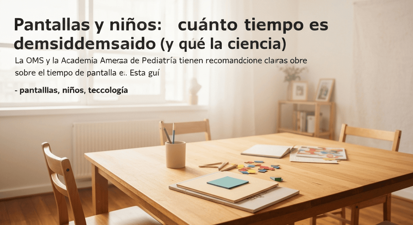 Pantallas y niños: cuánto tiempo es demasiado (y qué dice la ciencia)