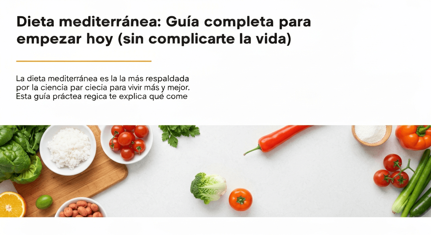 Dieta mediterránea: guía completa para empezar hoy (sin complicarte la vida)