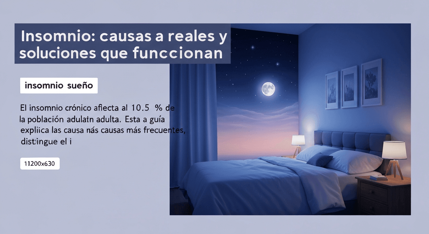 Insomnio: causas reales y soluciones naturales que funcionan