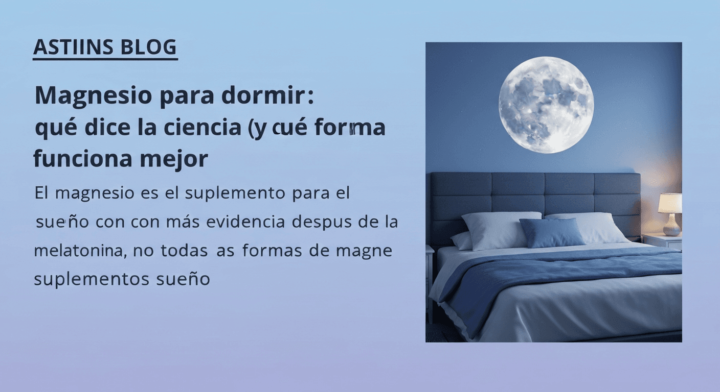 Magnesio para dormir: qué dice la ciencia (y qué forma funciona mejor)